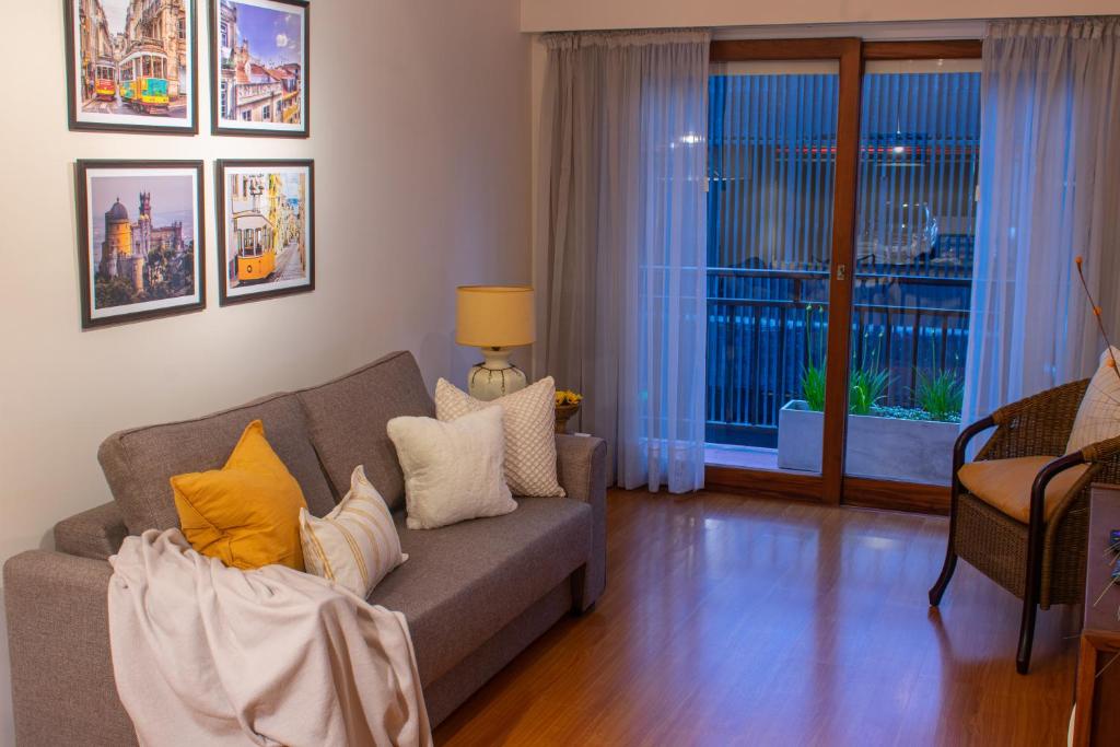 Χώρος καθιστικού στο LISBOA Departamento Premium