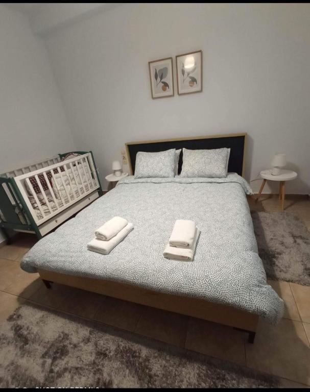 Posteľ alebo postele v izbe v ubytovaní Apollon house