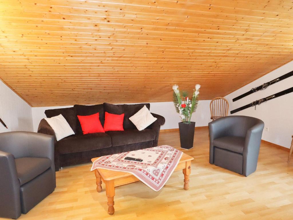 אזור ישיבה ב-Appartement Samoëns, 3 pièces, 6 personnes - FR-1-624-103