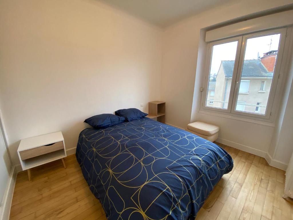 Posteľ alebo postele v izbe v ubytovaní Appartement T4 Cité Cardaillac, Parking Privé, Wifi