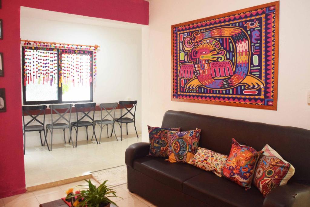 Posezení v ubytování Hostal Casa Bohemia