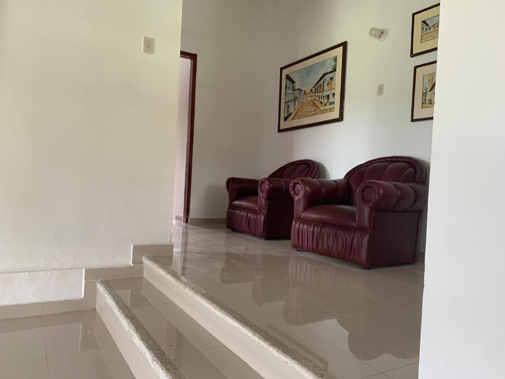 Istumisnurk majutusasutuses Moderna cabaña en Viterbo con Aire AC y Piscina