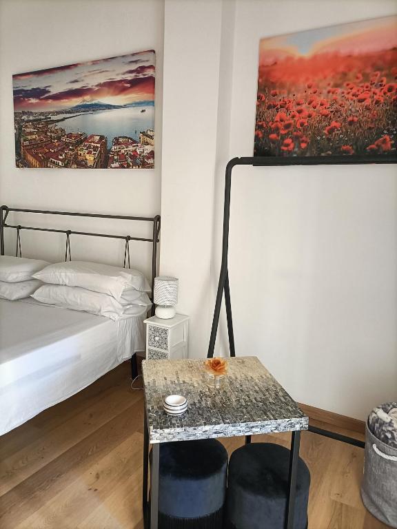 Posteľ alebo postele v izbe v ubytovaní B&B Da Vito a San Martino