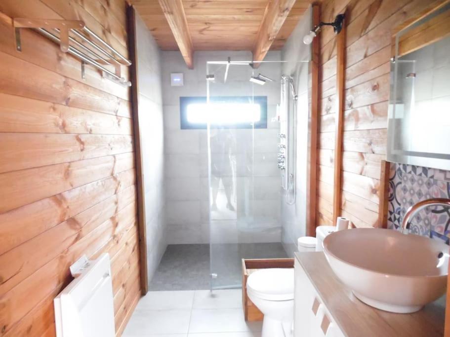 Kúpeľňa v ubytovaní Chalet cosy climatisé avec parking et Internet