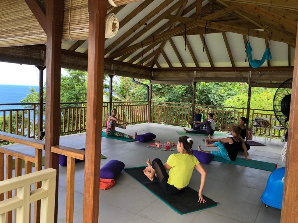Balkón nebo terasa v ubytování Paradise Chalets Yoga & Wellness