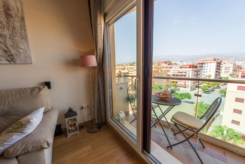 A balcony or terrace at Torre del mar beach, playa