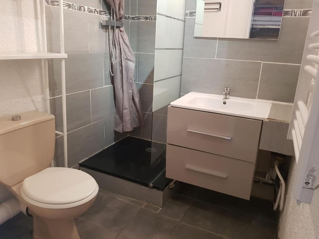 Koupelna v ubytování Studio pied des pistes 4 personnes