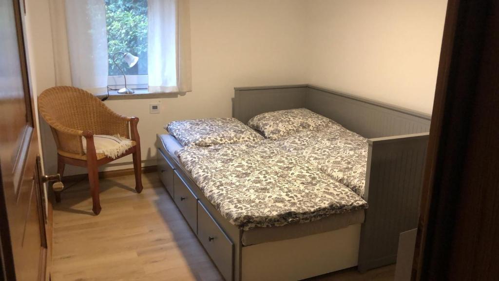 Postel nebo postele na pokoji v ubytování Zur alten Eiche