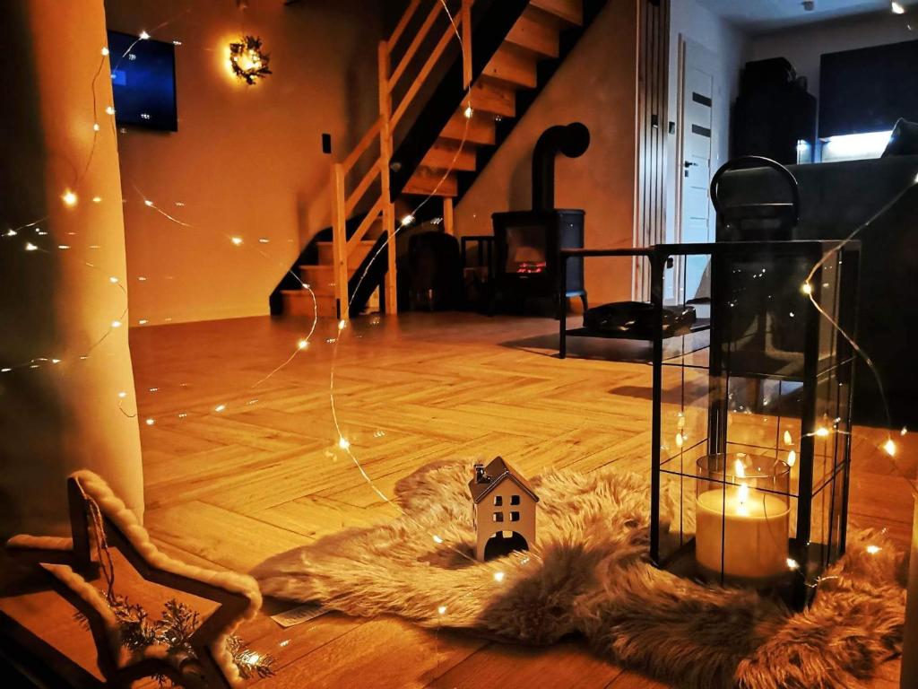 Fotografia z galérie ubytovania Sielanka Szkotowo domek z jacuzzi v destinácii Szkotowo