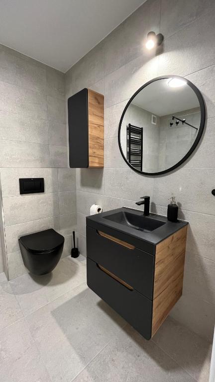 Kúpeľňa v ubytovaní Apartamenty Czarna Perła
