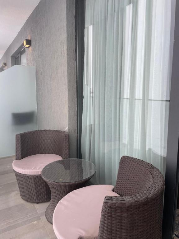 Posezení v ubytování New Gudauri Atrium 211