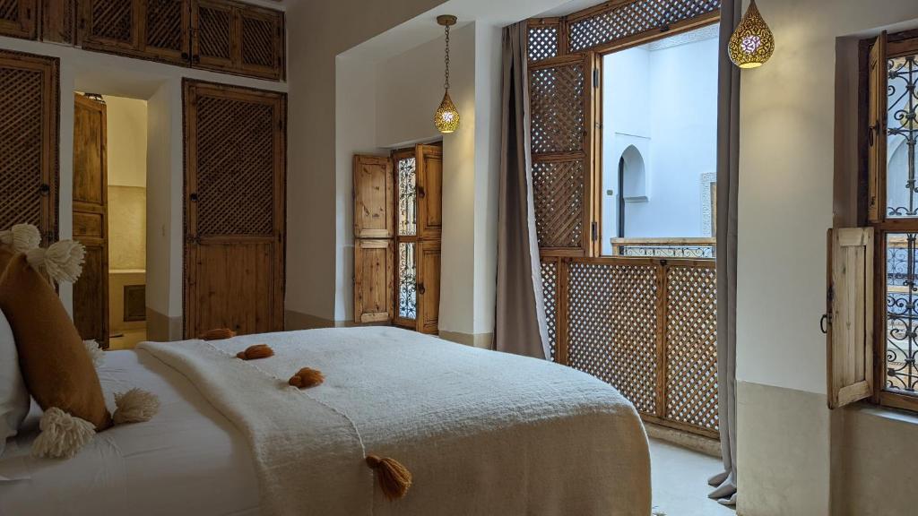Uma cama ou camas num quarto em Riad Dar Eternity
