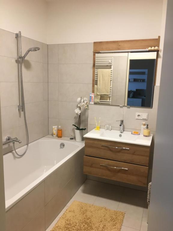 Koupelna v ubytování Ferienwohnung DANUBIA