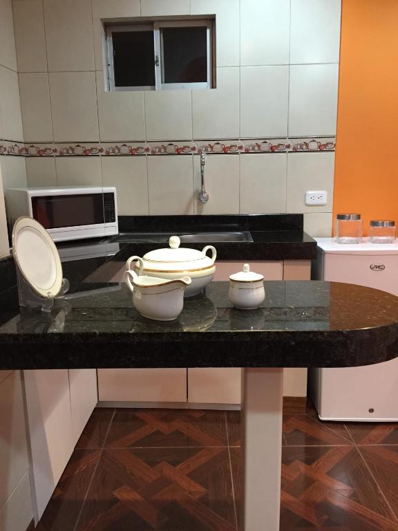 Kuchyň nebo kuchyňský kout v ubytování Hotel Margarita 2
