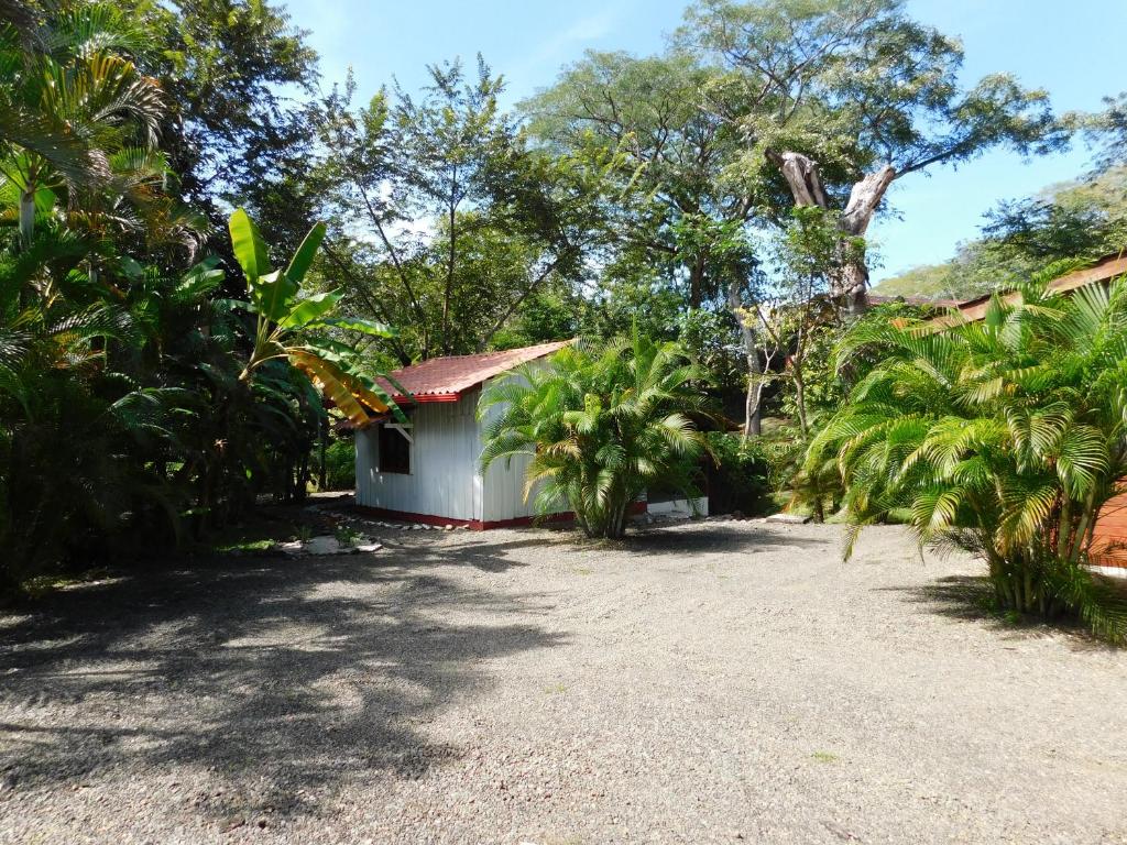 una pequeña casa en medio de un camino de tierra en Villasjungle 1, en Sámara