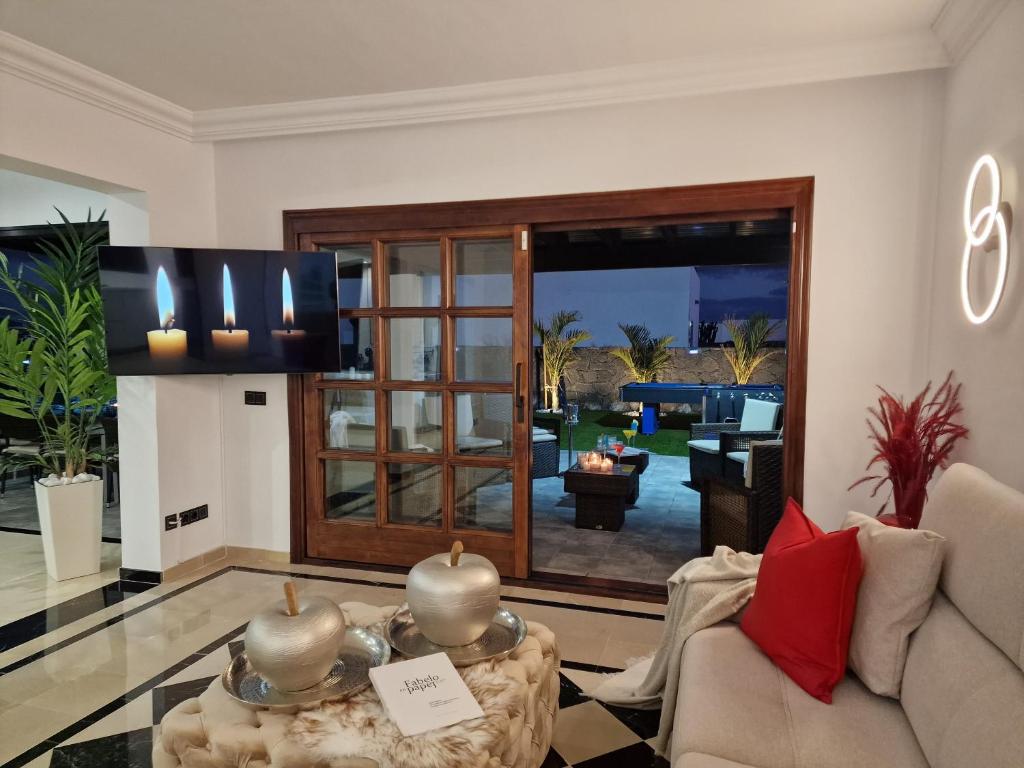 Posezení v ubytování VILLA KARLA