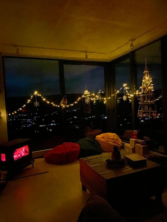 Posezení v ubytování CHALET PANORAMA NIKORTSMINDA