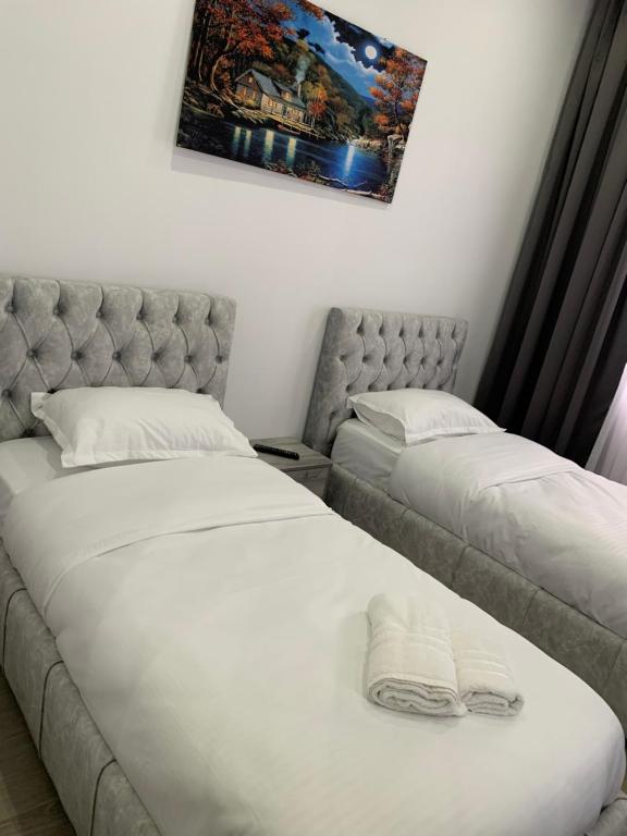 Postel nebo postele na pokoji v ubytování Hotel Restaurant Deso