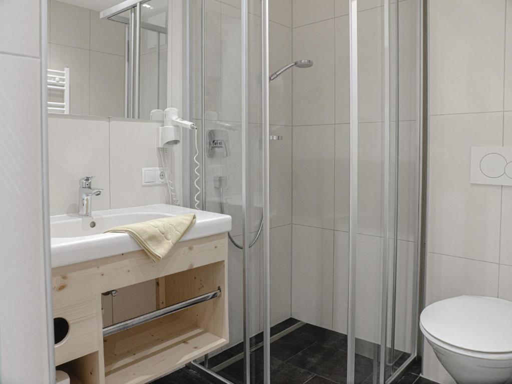 Koupelna v ubytování Hotel Mitterhof