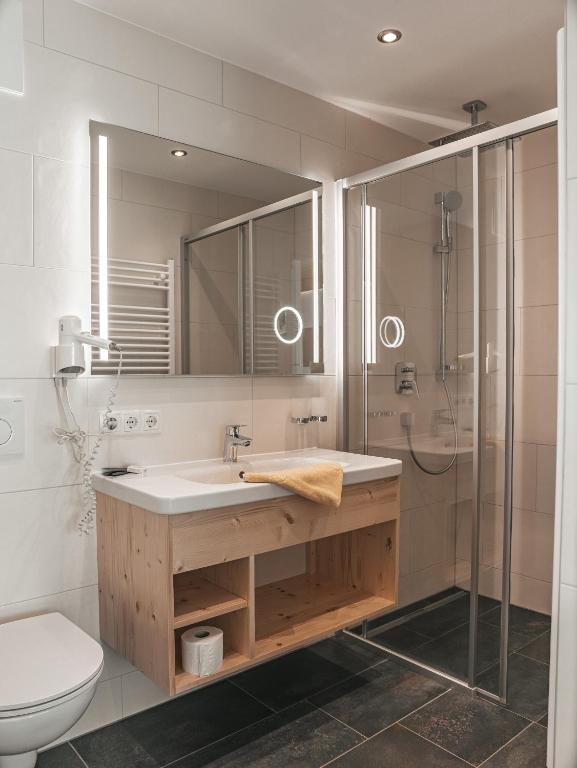Koupelna v ubytování Hotel Mitterhof