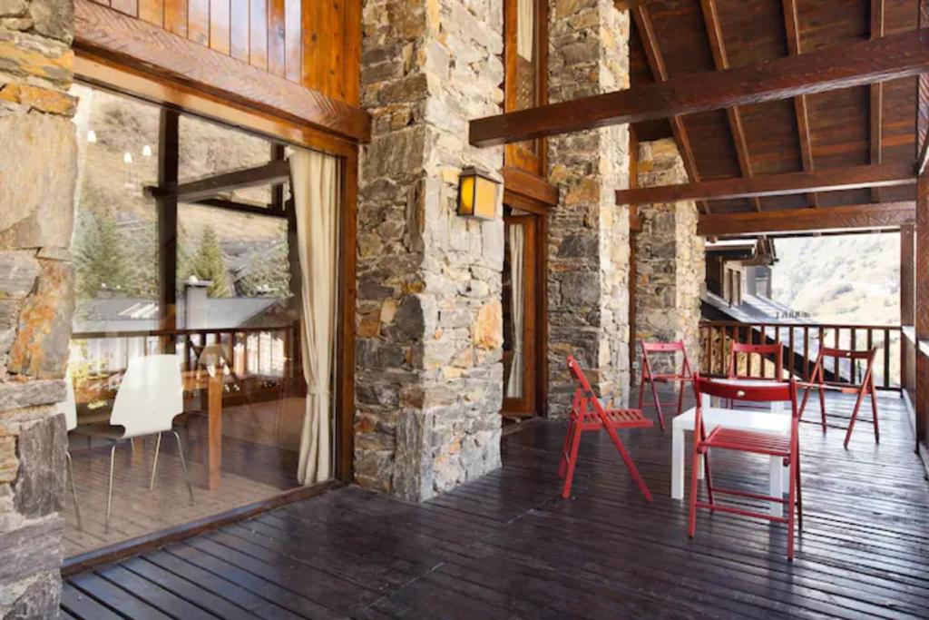 Balkón nebo terasa v ubytování Tarter Chalets Apartaments