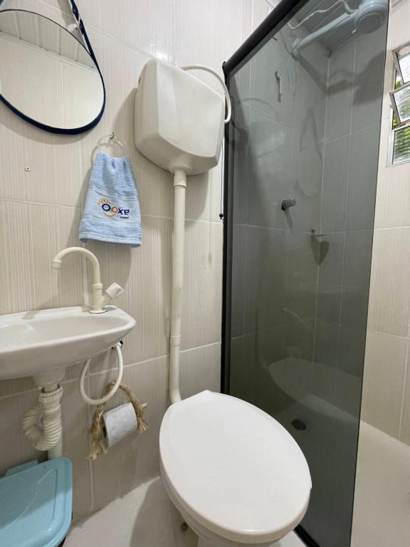 Koupelna v ubytování Ooxe Hostel