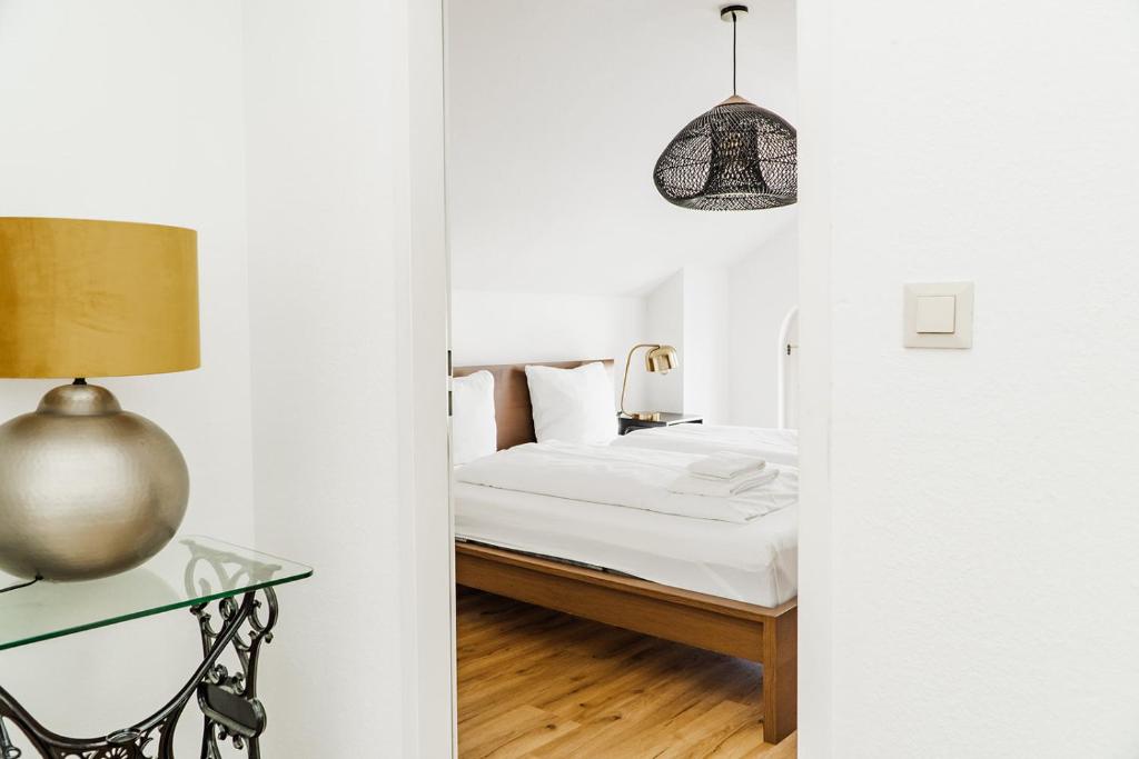 Postel nebo postele na pokoji v ubytování 360 Grad Hotel & Bar