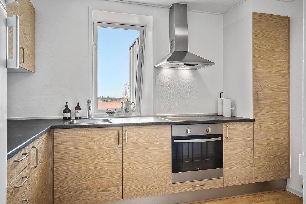 Kuchyň nebo kuchyňský kout v ubytování Ulfborg Sky Apartment