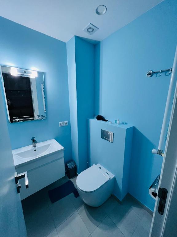 Koupelna v ubytování Double Rooms in New Gudauri, Loft 2, 247