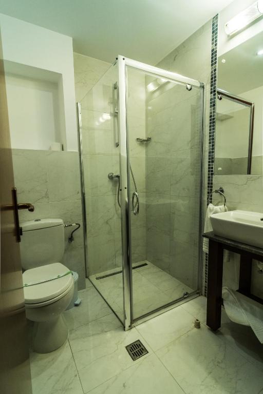 Koupelna v ubytování Hotel Royal
