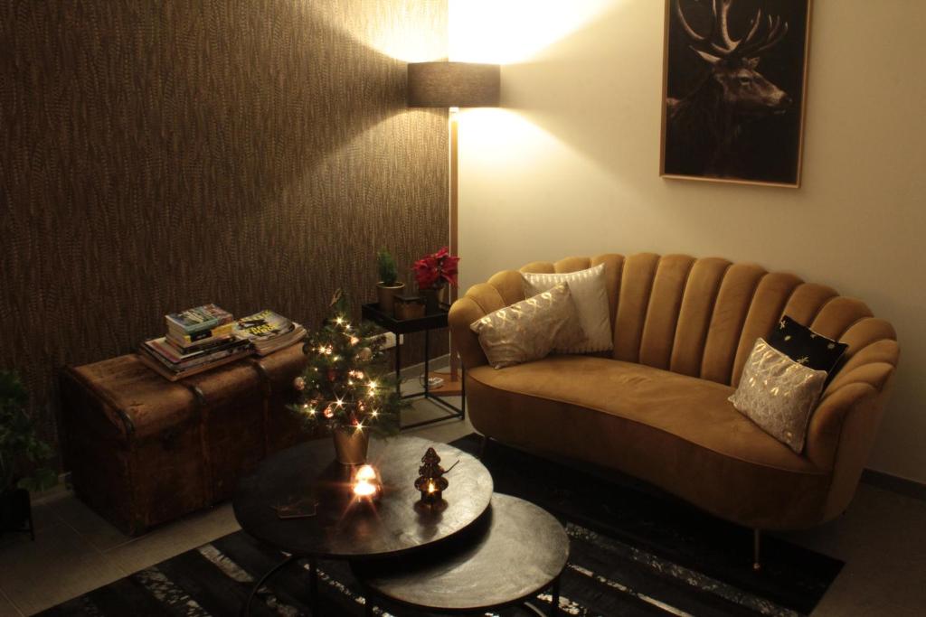 Posezení v ubytování B&B Maison Durbois