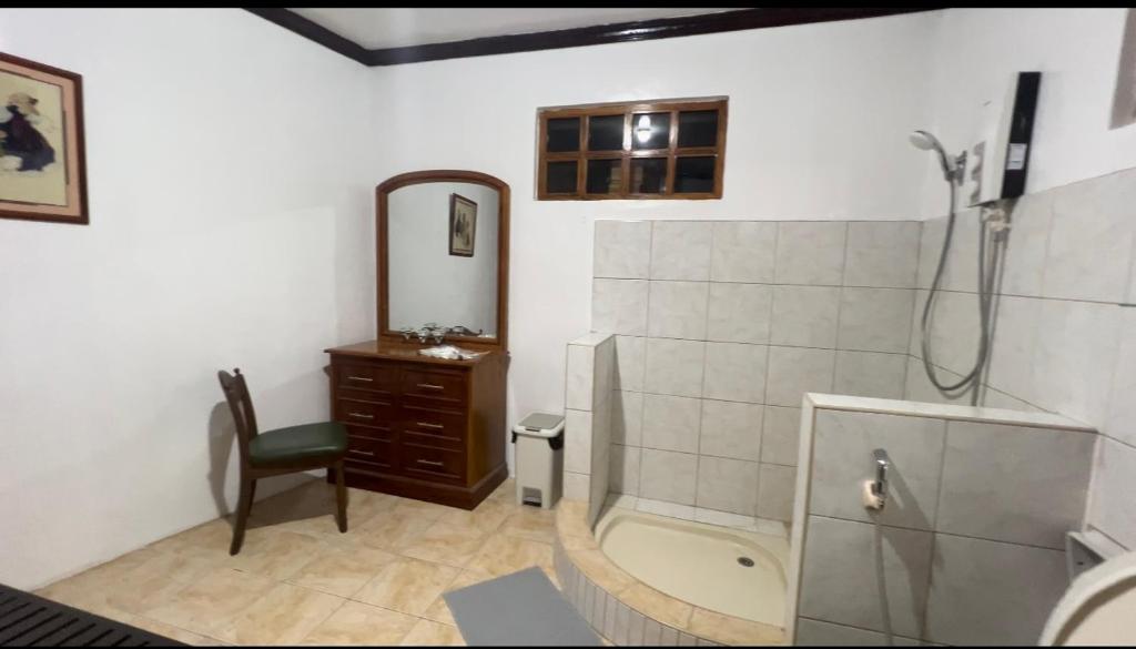 Koupelna v ubytování Ohana Hometel