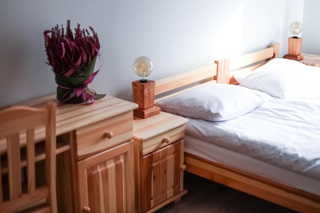 Postel nebo postele na pokoji v ubytování Gościniec Smrekowa Chata