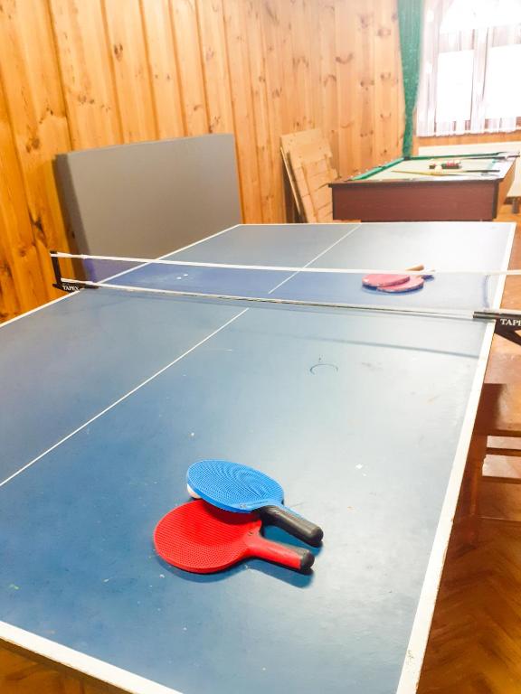Stolní tenis v ubytování Agroturystyka Pod Złotą Wiechą nebo okolí