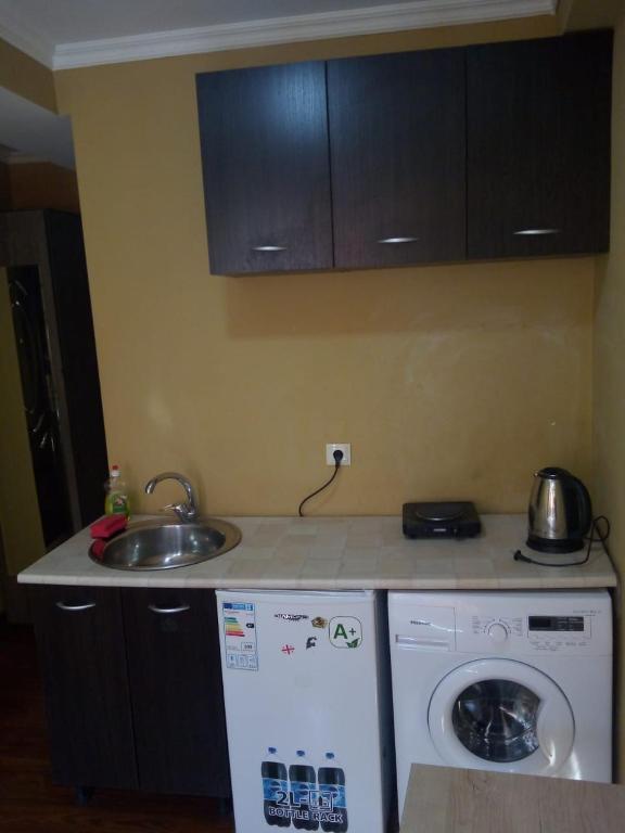 Kuchyň nebo kuchyňský kout v ubytování vake-house