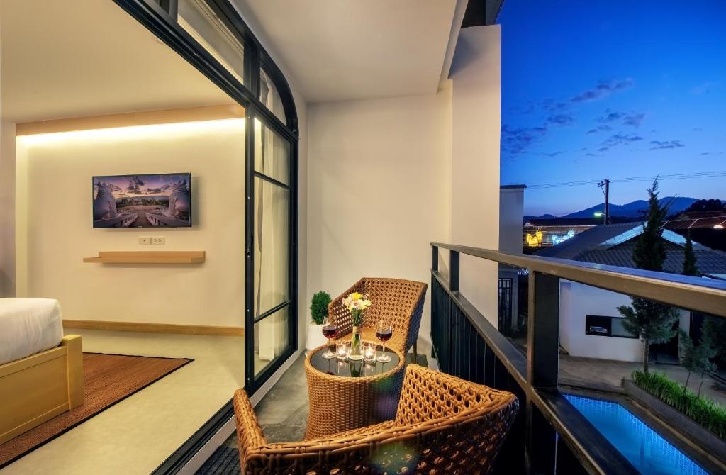 Balkón nebo terasa v ubytování Ai Pai Hotel