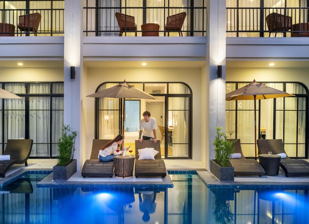 Bazén v ubytování Ai Pai Hotel nebo v jeho okolí