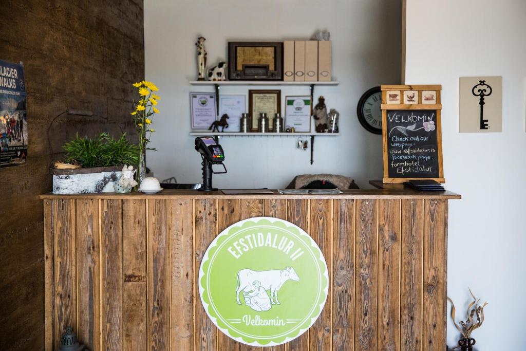 Certifikát, hodnocení, plakát nebo jiný dokument vystavený v ubytování Farmhotel Efstidalur