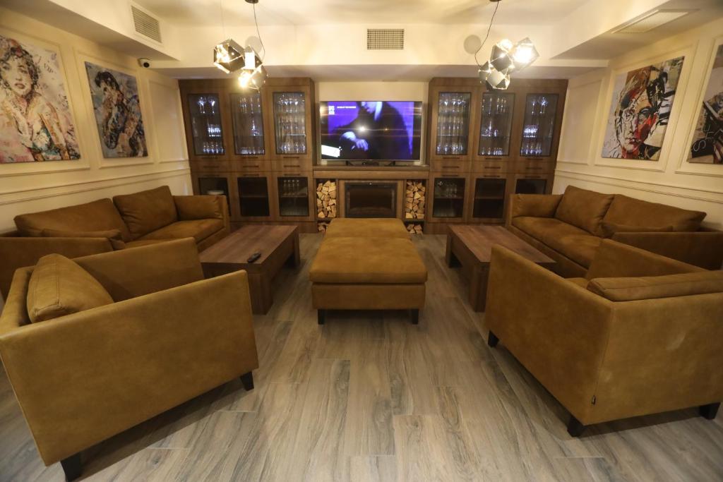 Prostor za sedenje u objektu Apart Hotel Maksimum