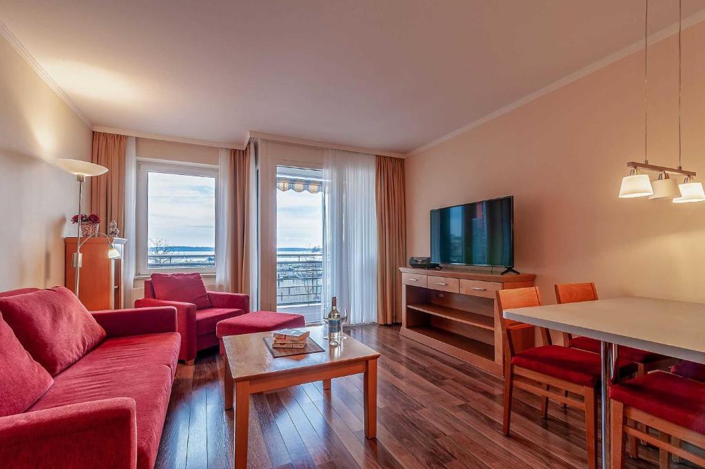 Posezení v ubytování Hafendomicil Appartement WH08 - Hirsch