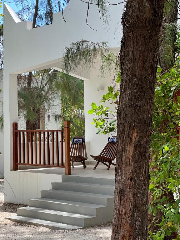 Zahrada ubytování Kivuli Beach Resort Paje