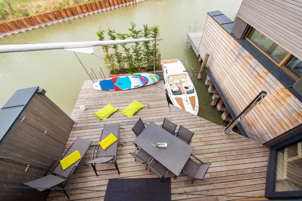 Balkón nebo terasa v ubytování Seehaus SeeZeit - Am Hafen