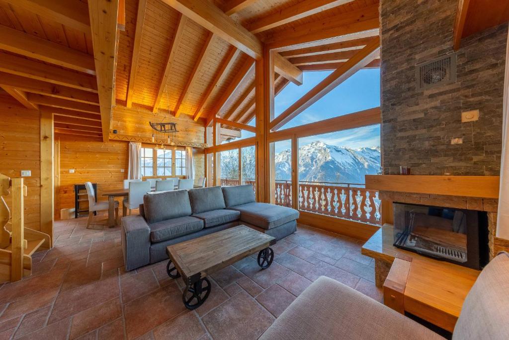 Posezení v ubytování Chalet Ciel de Lit