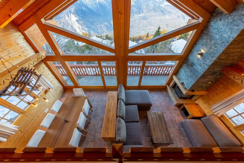 Posezení v ubytování Chalet Ciel de Lit
