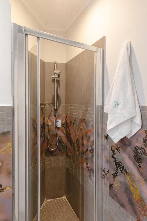 a shower with a glass door in a bathroom at Relais Roma Centro in Rome