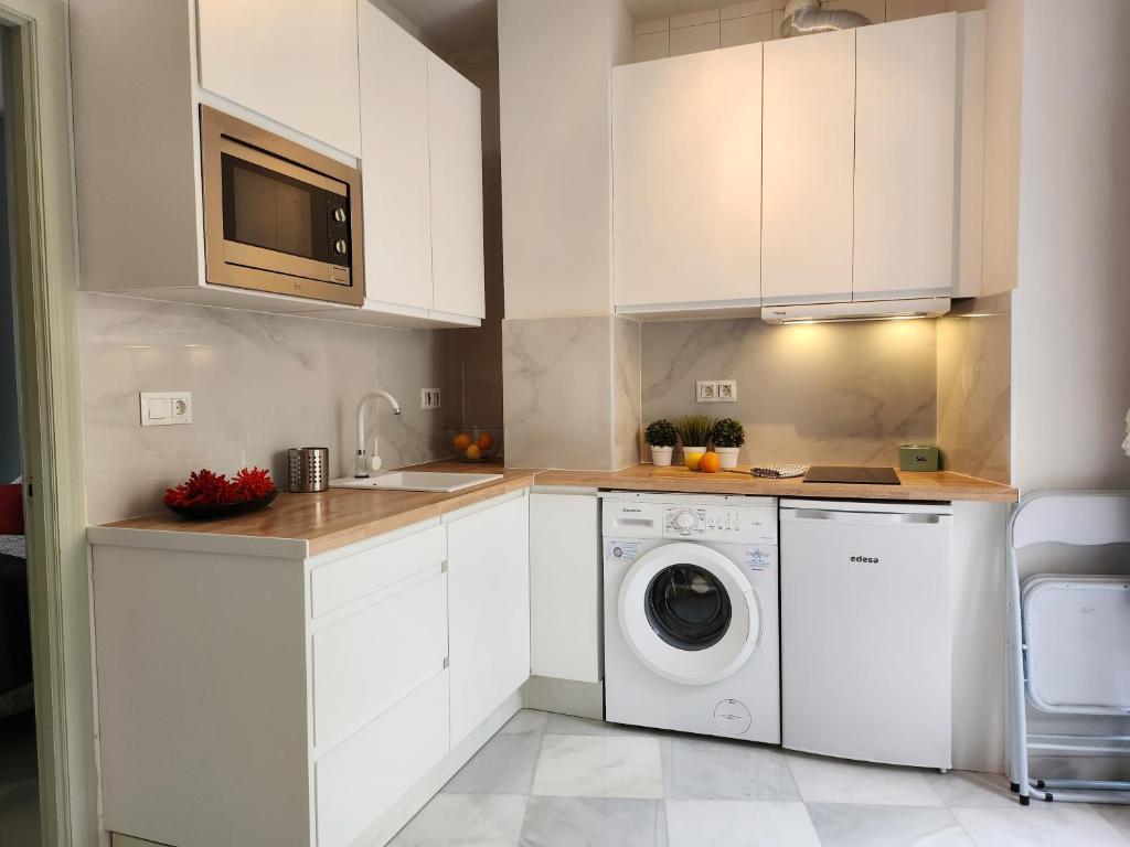 Kuchyň nebo kuchyňský kout v ubytování Lovely Center Apartments Seville - Balcony Lux Sol