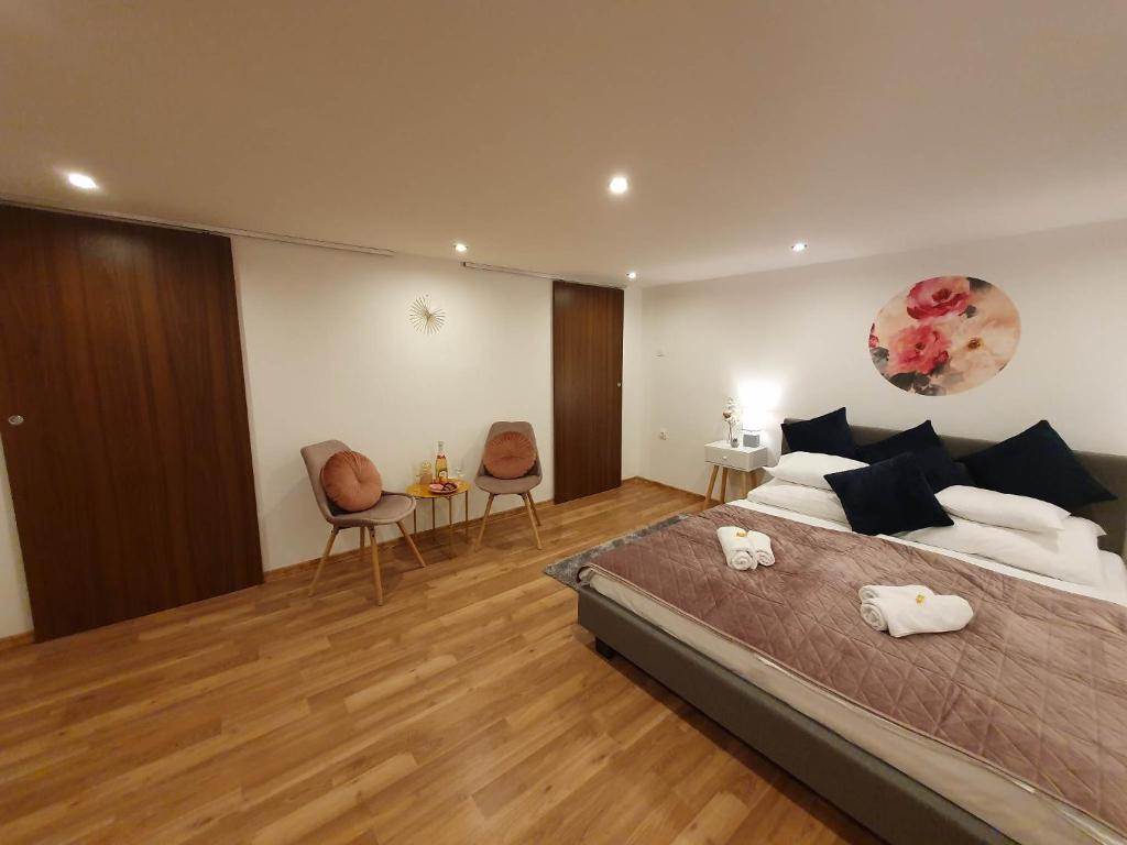 Posteľ alebo postele v izbe v ubytovaní Raday Exlusive Apparttement