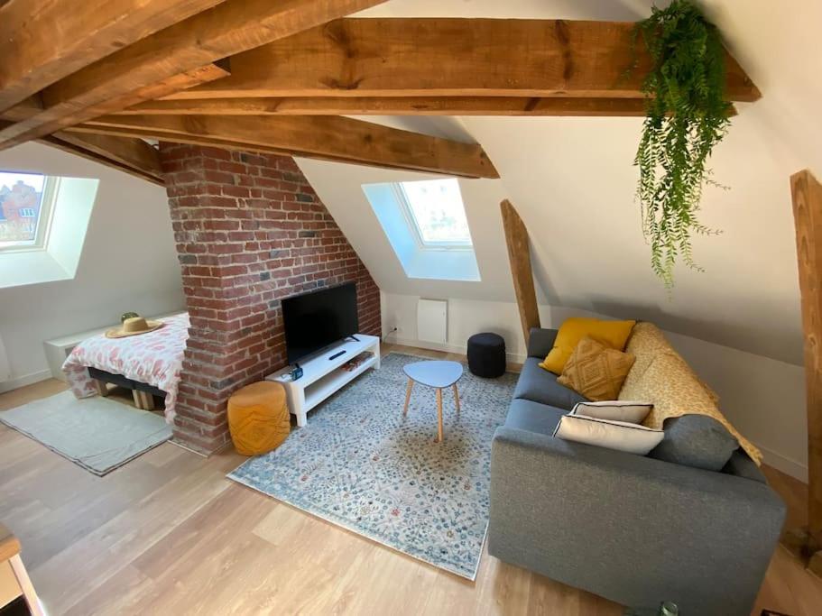 Posedenie v ubytovaní Chez Mathilde Studio Calais Nord Citadelle