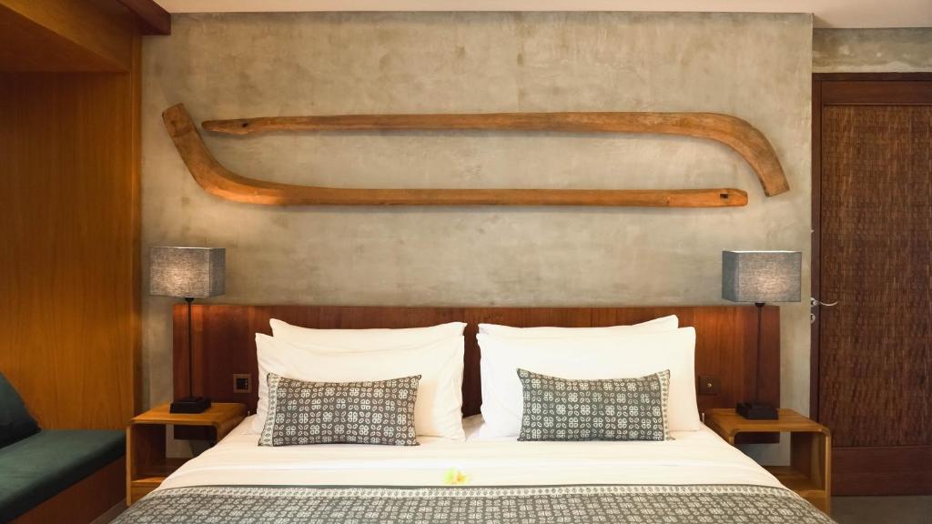 Postel nebo postele na pokoji v ubytování Annora Villas Seminyak