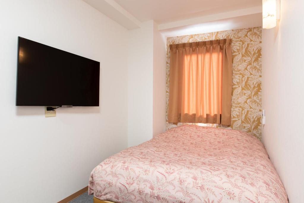 TV a/nebo společenská místnost v ubytování Otsuka Town Hotel